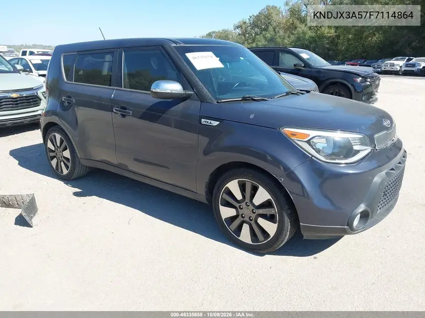 KIA SOUL 2015, VIN KNDJX3A57F7114864