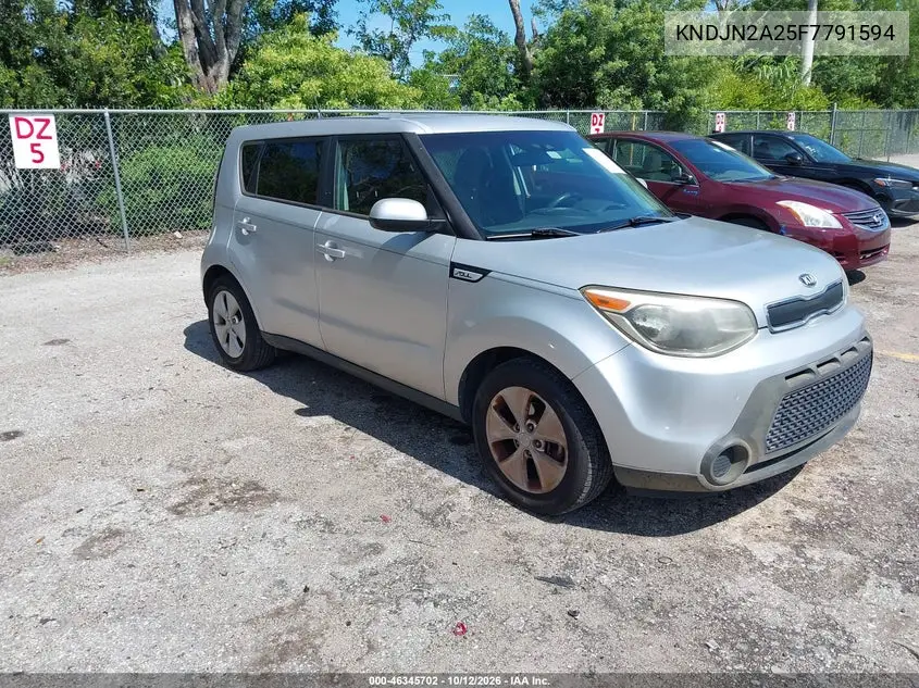 KIA SOUL 2015, VIN KNDJN2A25F7791594