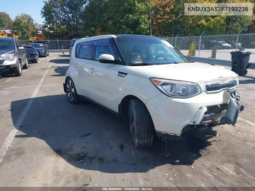 KIA SOUL 2015, VIN KNDJX3A53F7193238
