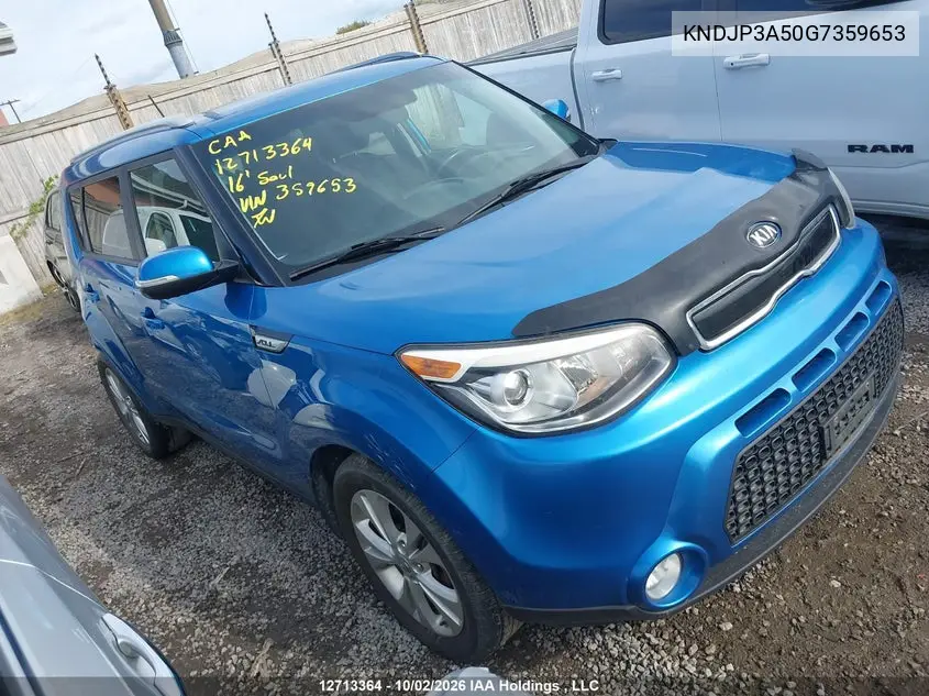 KIA SOUL 2016, VIN KNDJP3A50G7359653