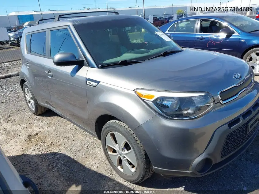 KIA SOUL 2016, VIN KNDJN2A25G7364689
