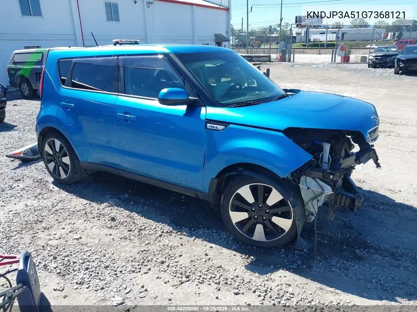 KIA SOUL 2016, VIN KNDJP3A51G7368121