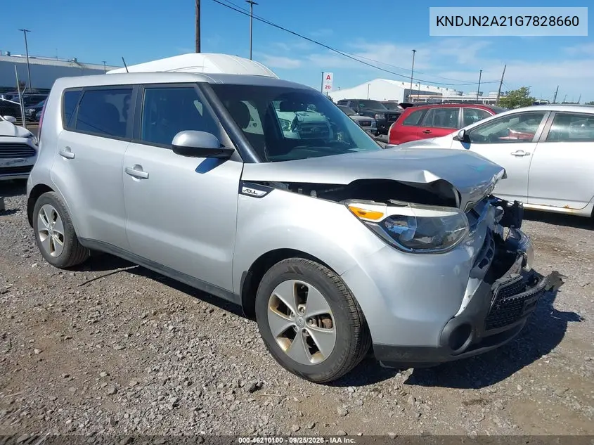 KIA SOUL 2016, VIN KNDJN2A21G7828660