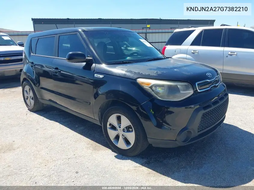KIA SOUL 2016, VIN KNDJN2A27G7382210