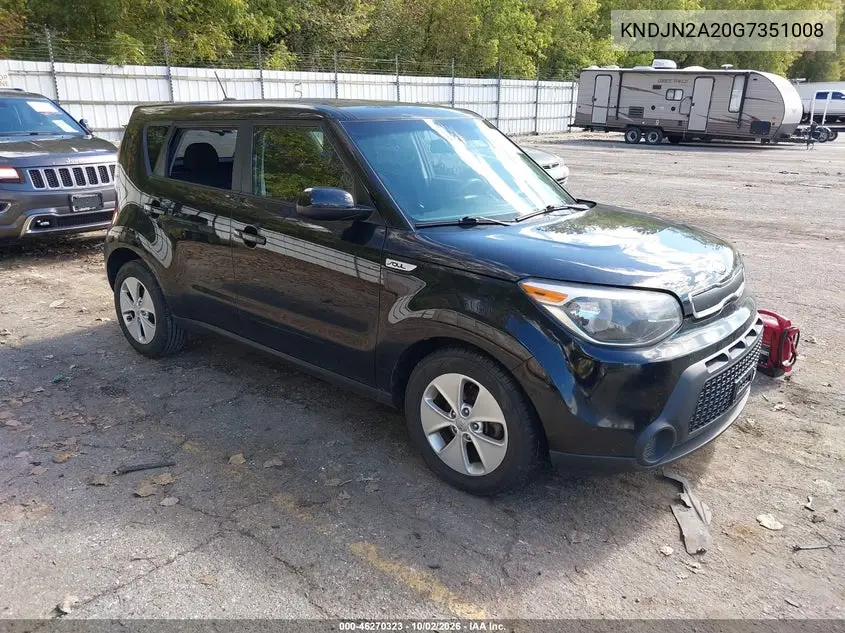KIA SOUL 2016, VIN KNDJN2A20G7351008