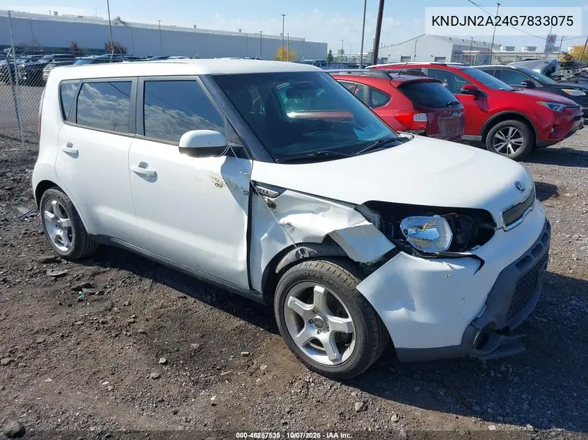 KIA SOUL 2016, VIN KNDJN2A24G7833075