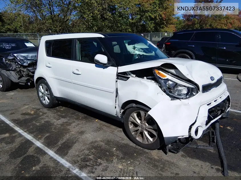 KIA SOUL 2016, VIN KNDJX3A55G7337423