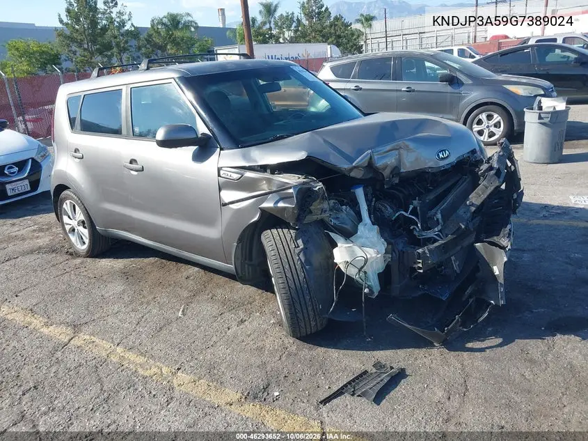 KIA SOUL 2016, VIN KNDJP3A59G7389024