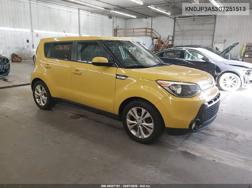 KIA SOUL 2016, VIN KNDJP3A53G7251513