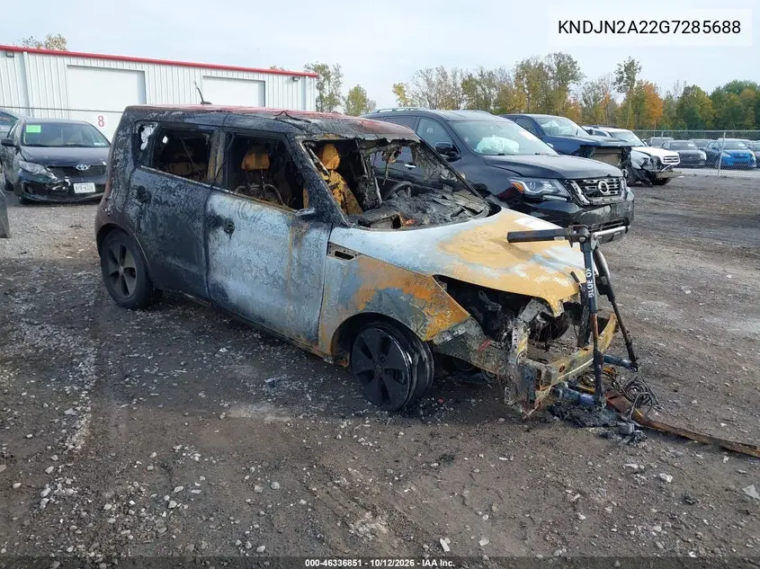 KIA SOUL 2016, VIN KNDJN2A22G7285688