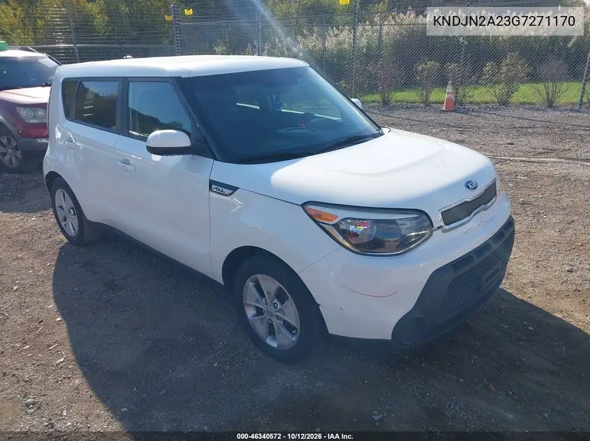 KIA SOUL 2016, VIN KNDJN2A23G7271170