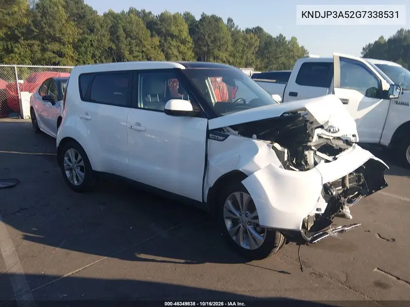 KIA SOUL 2016, VIN KNDJP3A52G7338531