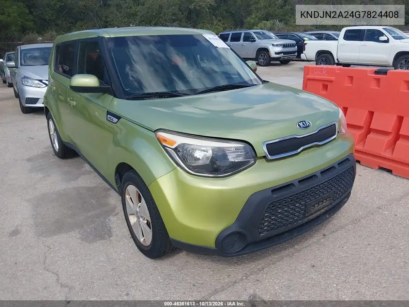KIA SOUL 2016, VIN KNDJN2A24G7824408