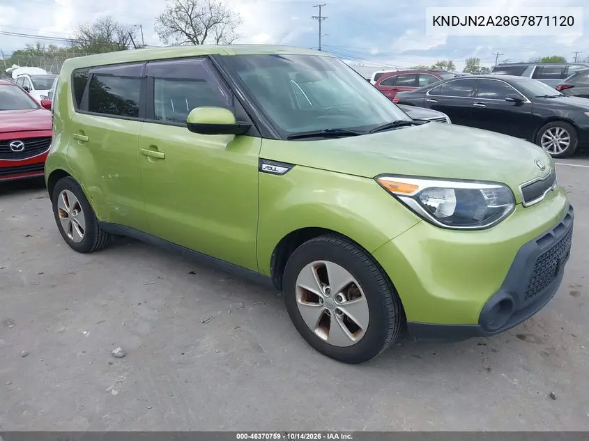 KIA SOUL 2016, VIN KNDJN2A28G7871120