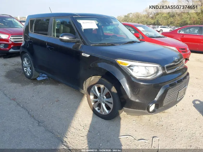 KIA SOUL 2016, VIN KNDJX3A55G7374651