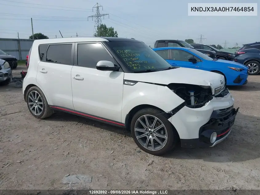 KIA SOUL 2017, VIN KNDJX3AA0H7464854