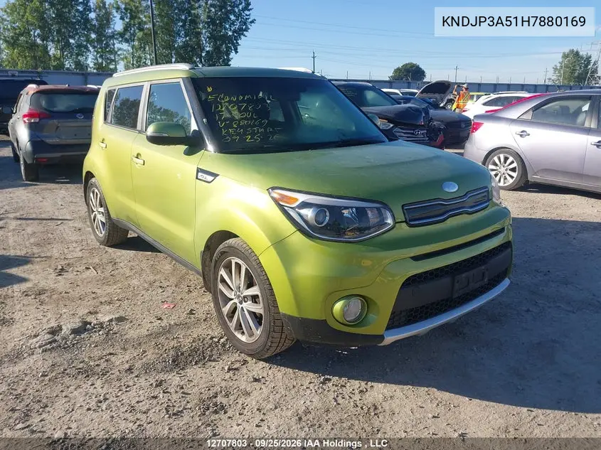 KIA SOUL 2017, VIN KNDJP3A51H7880169
