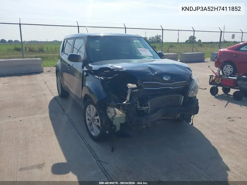 KIA SOUL 2017, VIN KNDJP3A52H7411852