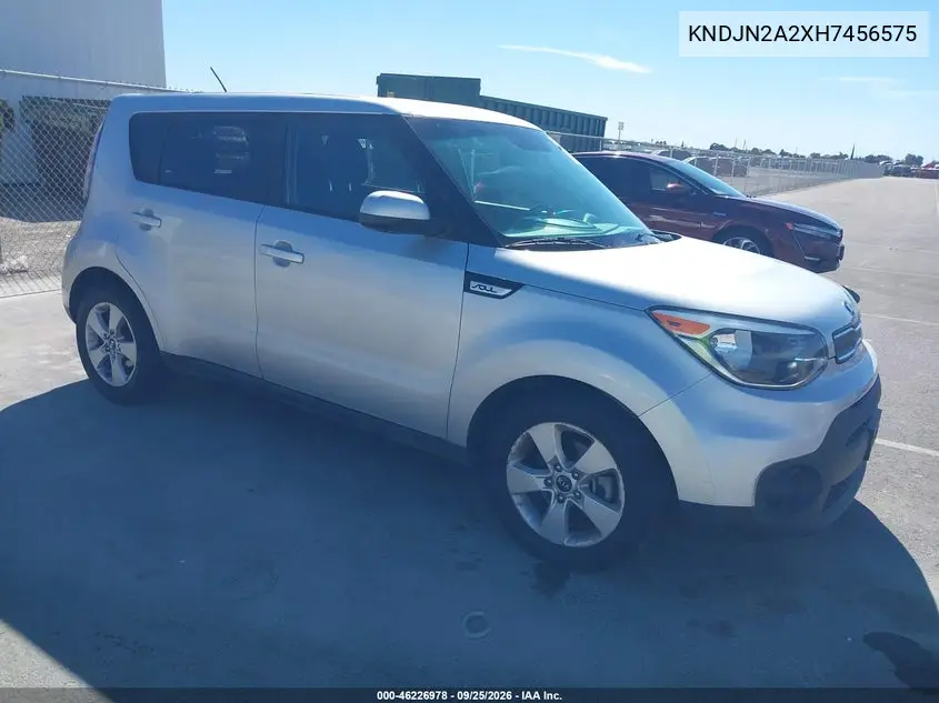KIA SOUL 2017, VIN KNDJN2A2XH7456575