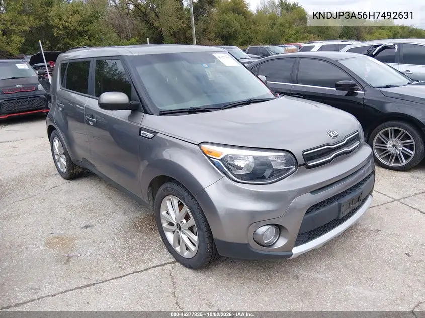 KIA SOUL 2017, VIN KNDJP3A56H7492631