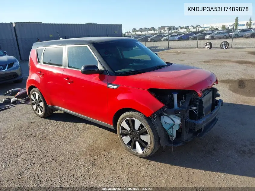 KIA SOUL 2017, VIN KNDJP3A53H7489878