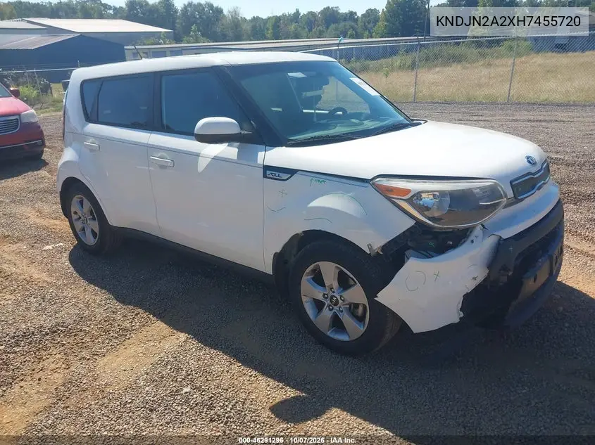 KIA SOUL 2017, VIN KNDJN2A2XH7455720