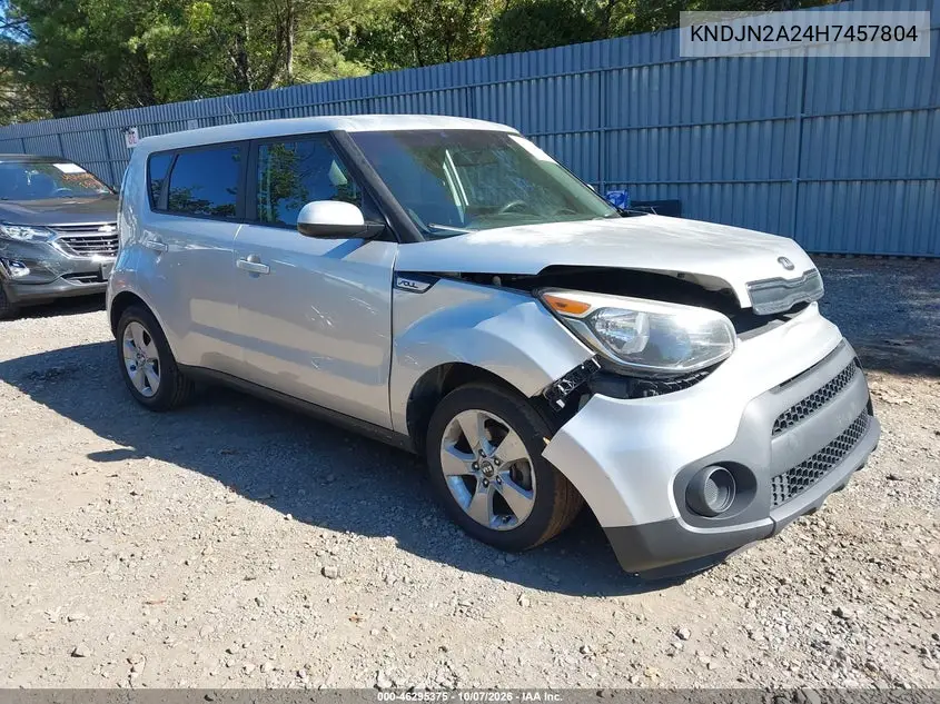 KIA SOUL 2017, VIN KNDJN2A24H7457804