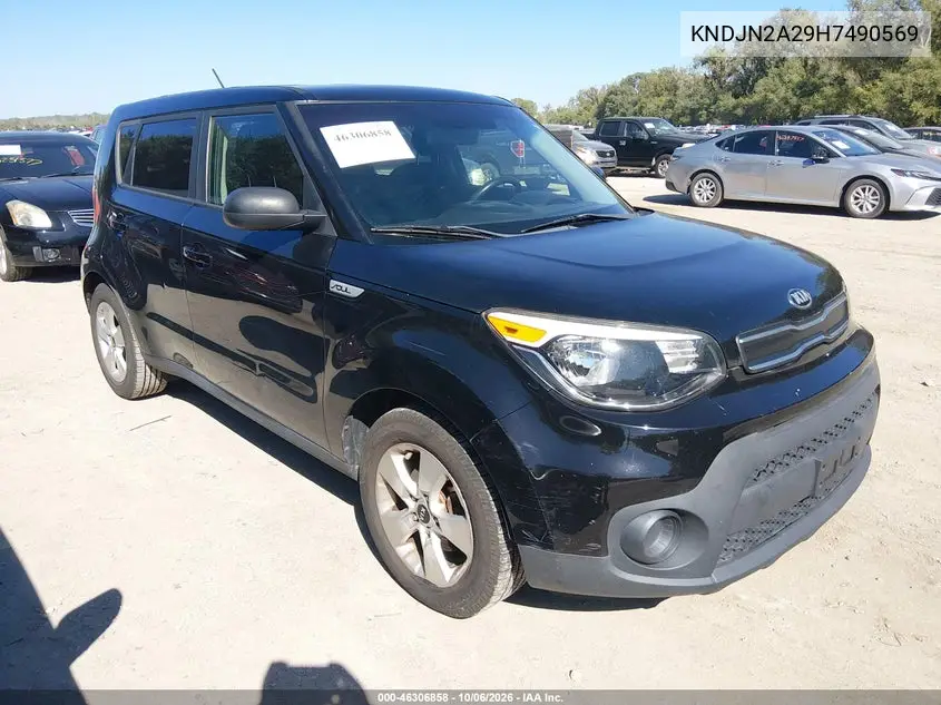 KIA SOUL 2017, VIN KNDJN2A29H7490569
