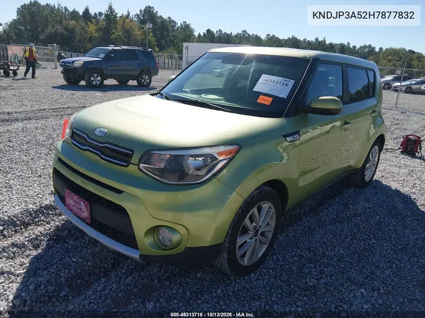 2017 KIA SOUL VIN KNDJP3A52H7877832 — фото 2