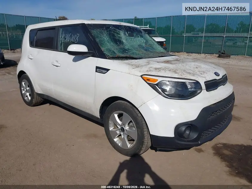 KIA SOUL 2017, VIN KNDJN2A24H7467586