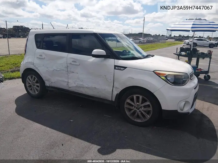 KIA SOUL 2017, VIN KNDJP3A59H7447067