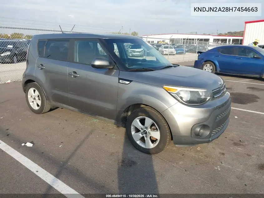 KIA SOUL 2017, VIN KNDJN2A28H7454663