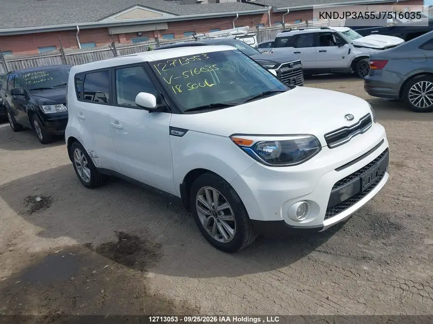 KIA SOUL 2018, VIN KNDJP3A55J7516035