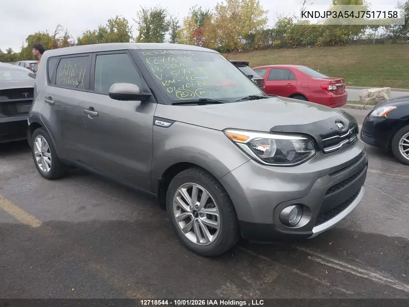 KIA SOUL 2018, VIN KNDJP3A54J7517158