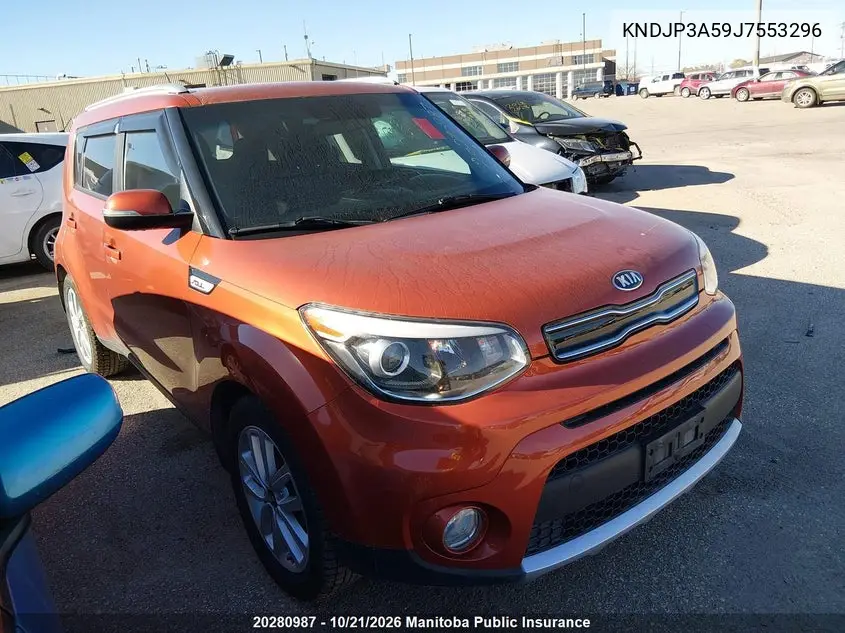 KIA SOUL 2018, VIN KNDJP3A59J7553296