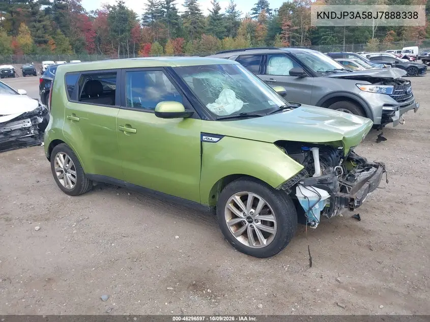 KIA SOUL 2018, VIN KNDJP3A58J7888338