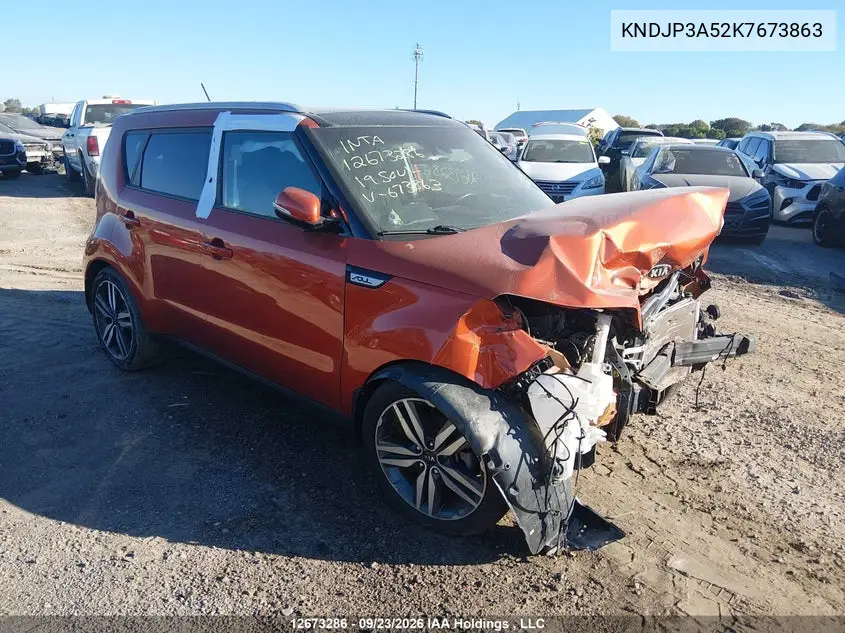 KIA SOUL 2019, VIN KNDJP3A52K7673863