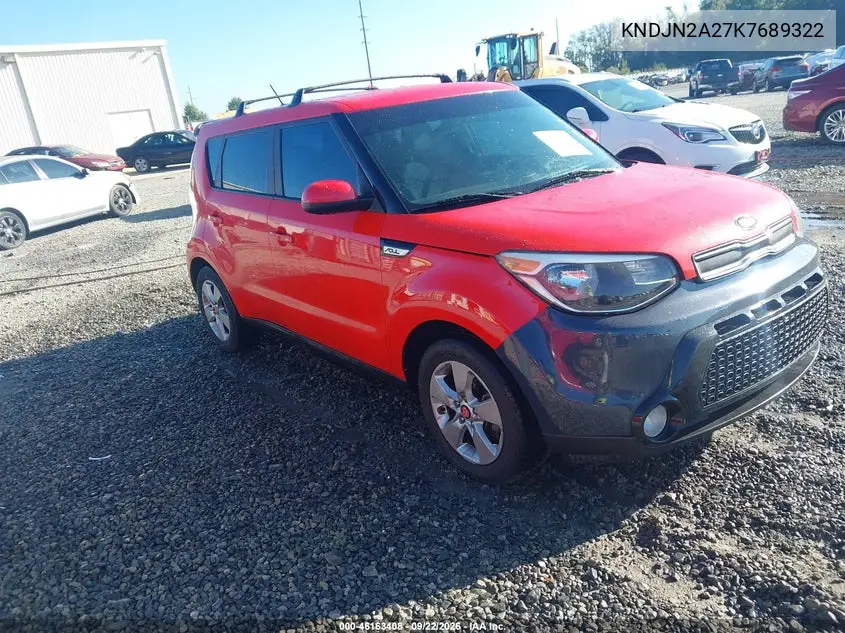 KIA SOUL 2019, VIN KNDJN2A27K7689322