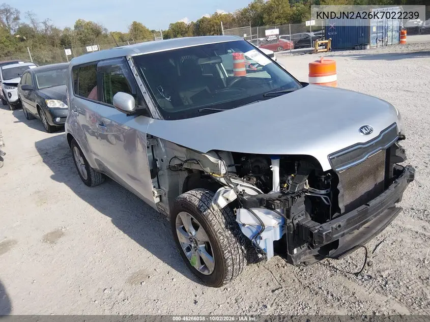 KIA SOUL 2019, VIN KNDJN2A26K7022239