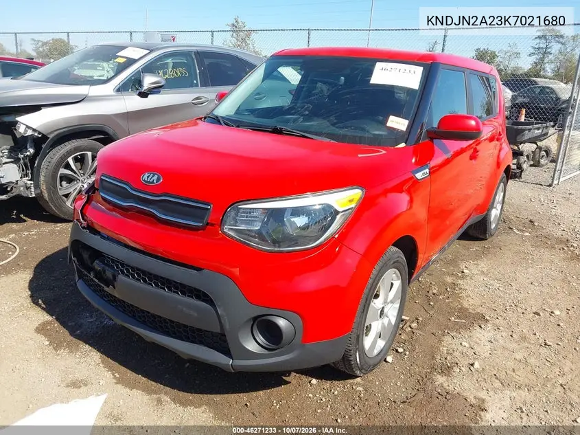2019 KIA SOUL VIN KNDJN2A23K7021680 — фото 2