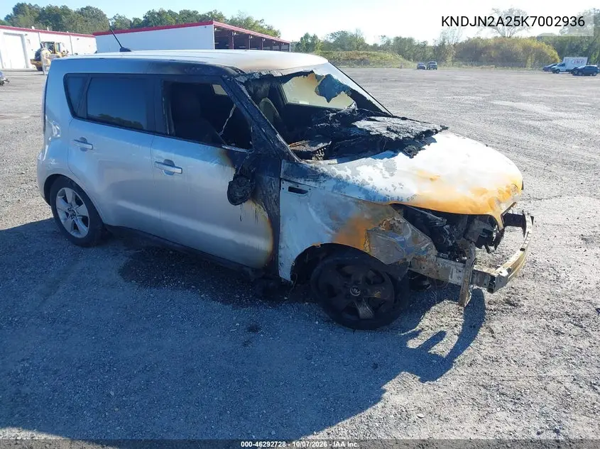 KIA SOUL 2019, VIN KNDJN2A25K7002936