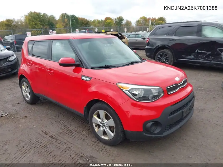 KIA SOUL 2019, VIN KNDJN2A26K7001388