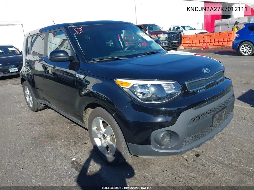 KIA SOUL 2019, VIN KNDJN2A27K7012111