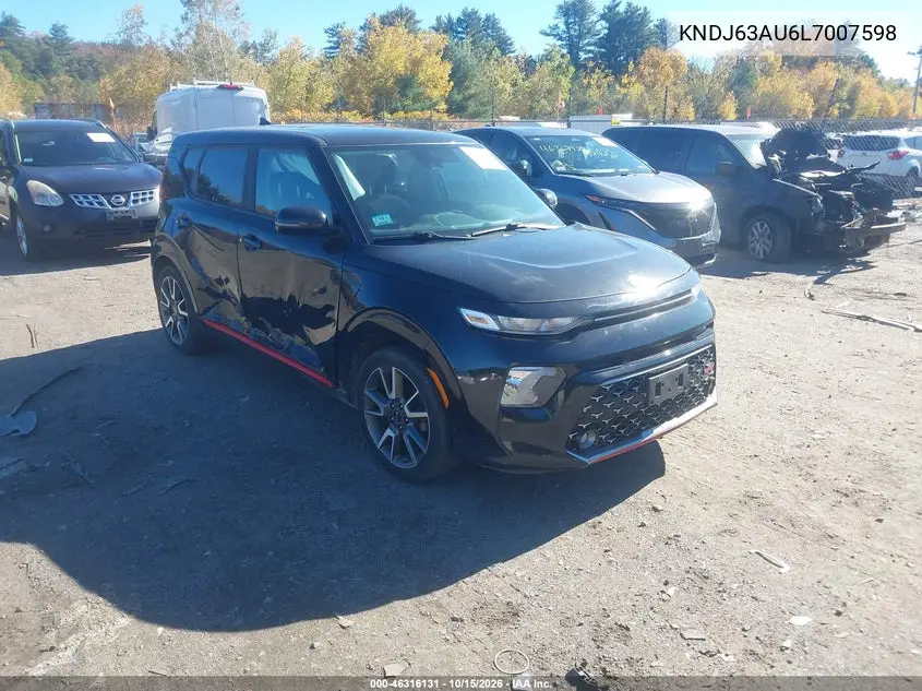 KIA SOUL 2020, VIN KNDJ63AU6L7007598