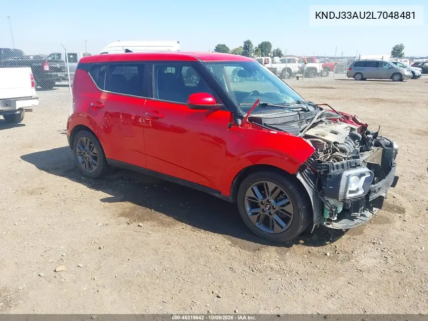 KIA SOUL 2020, VIN KNDJ33AU2L7048481
