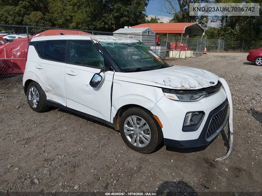 KIA SOUL 2020, VIN KNDJ23AU6L7036742