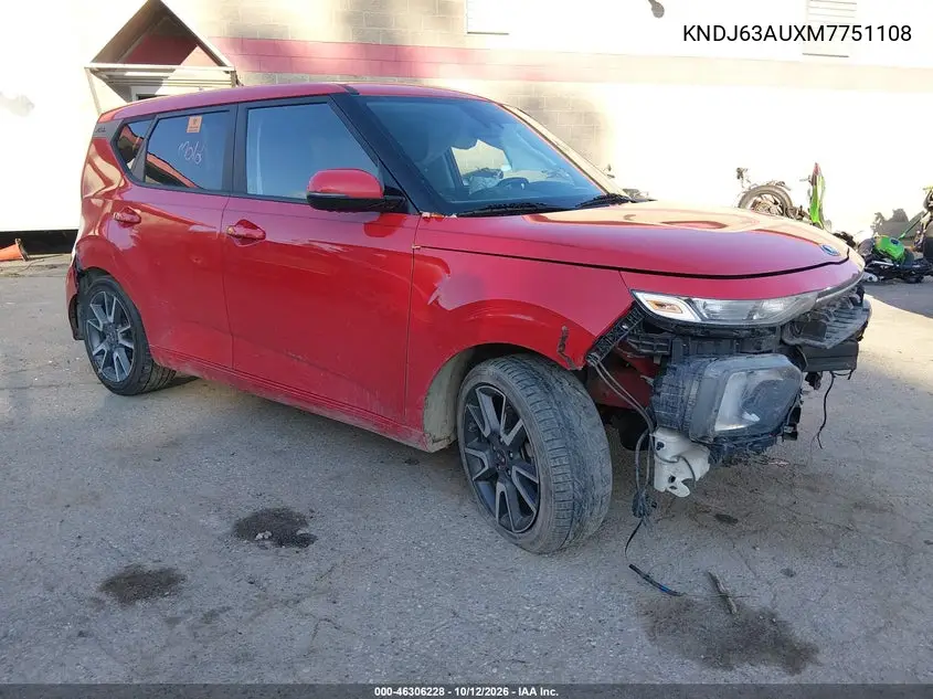 KIA SOUL 2021, VIN KNDJ63AUXM7751108
