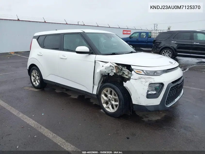 KIA SOUL 2021, VIN KNDJ23AU0M7125370