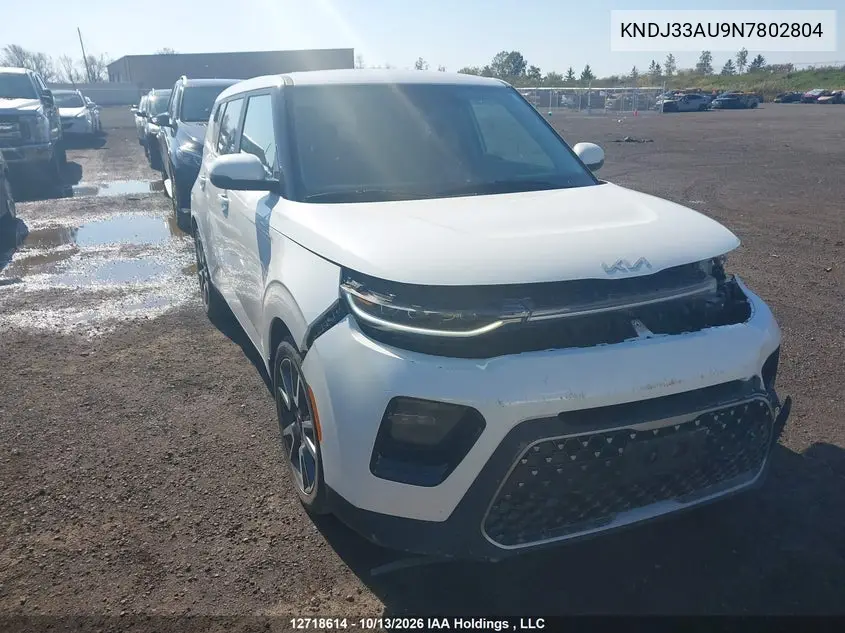 KIA SOUL 2022, VIN KNDJ33AU9N7802804