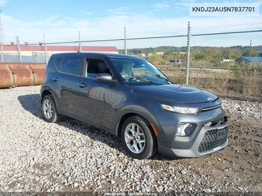 KIA SOUL 2022, VIN KNDJ23AU5N7837701